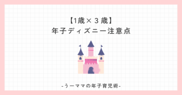 【1歳×３歳】年子ディズニー注意点